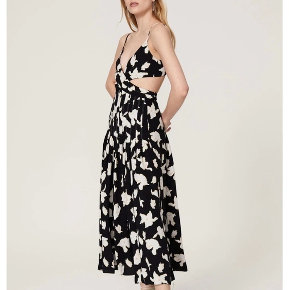 Proenza Schouler Dresses & Skirts - Proenza Schouler Cutout Wrap-effect Pleated Floral-print Georgette Maxi Dress 8